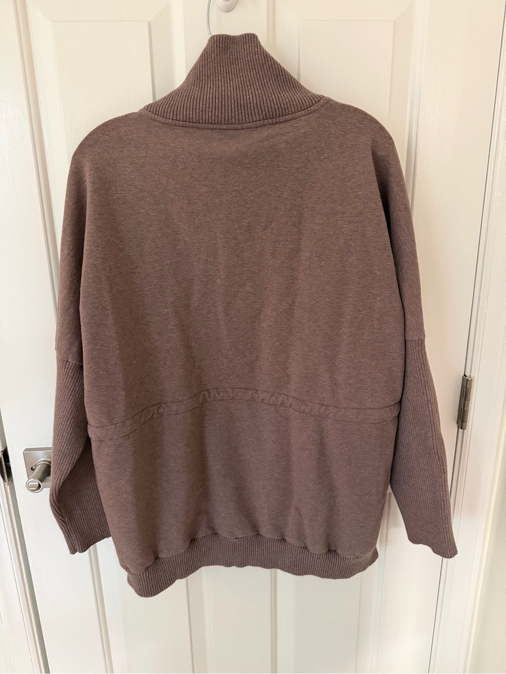 Varley Adelaine Pine Bark Brown Marl Drawstring Cinch Waist Sweatshirt - Picture 4 of 6